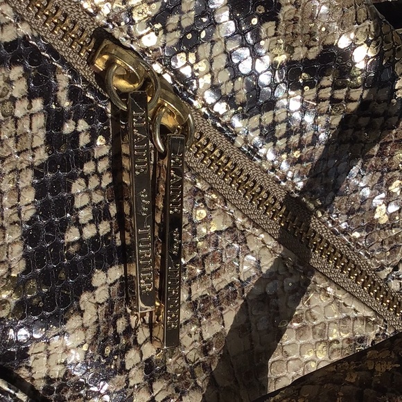 Elaine Turner Gold Python Leather Satchel - Picture 4 of 5